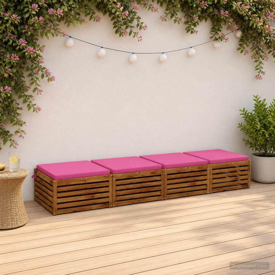 4-Piece Zitkussens SOEST 4 st 100% Polyester Roze
