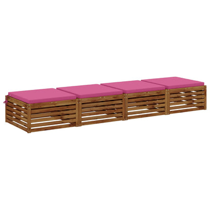 4-Piece Zitkussens SOEST 4 st 100% Polyester Roze
