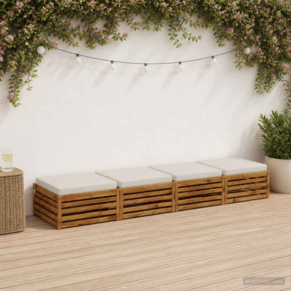 4-Piece Zitkussens SOEST 4 st 100% Polyester Wit 60 x 60 x 7 cm