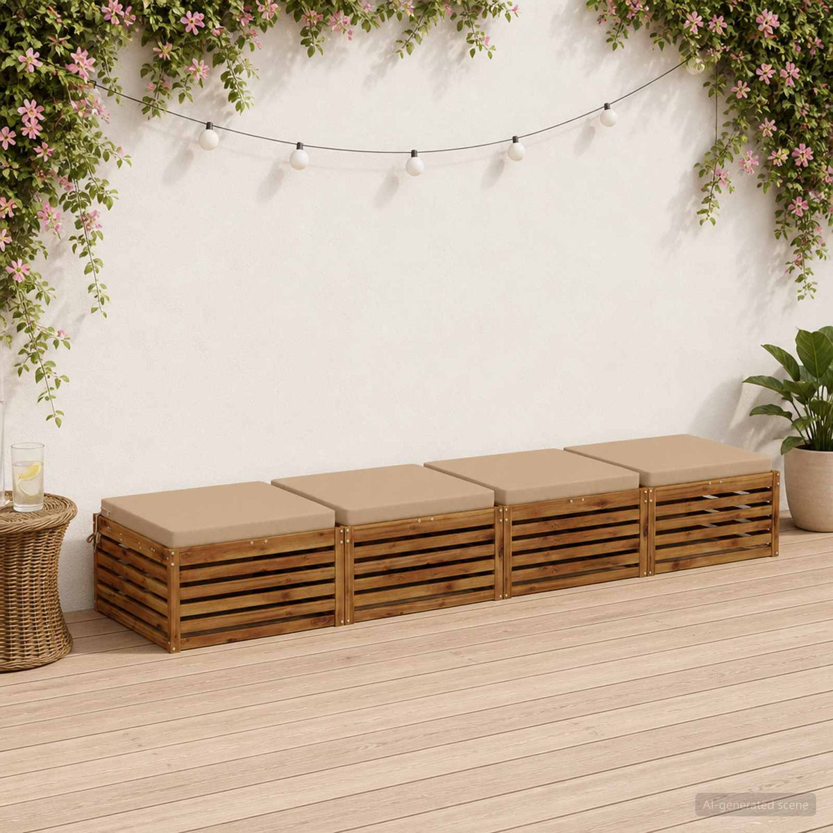 4-Piece Zitkussens SOEST 4 st 100% Polyester Zand