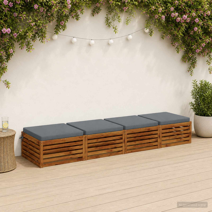 4-Piece Zitkussens SOEST 4 st 100% Polyester Blauw
