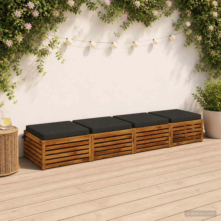4-Piece Zitkussens SOEST 4 st 100% Polyester Antraciet