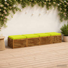 Stoelkussens 4 stuks helder groen 100% polyester