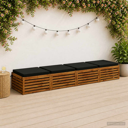 4-Piece Zitkussens SOEST 4 st 100% Polyester Zwart