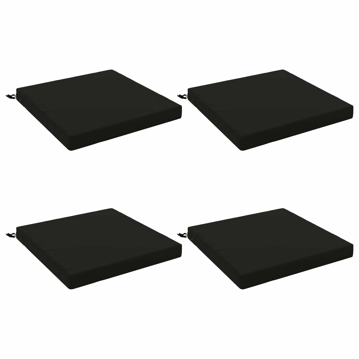 4-Piece Zitkussens SOEST 4 st 100% Polyester Zwart