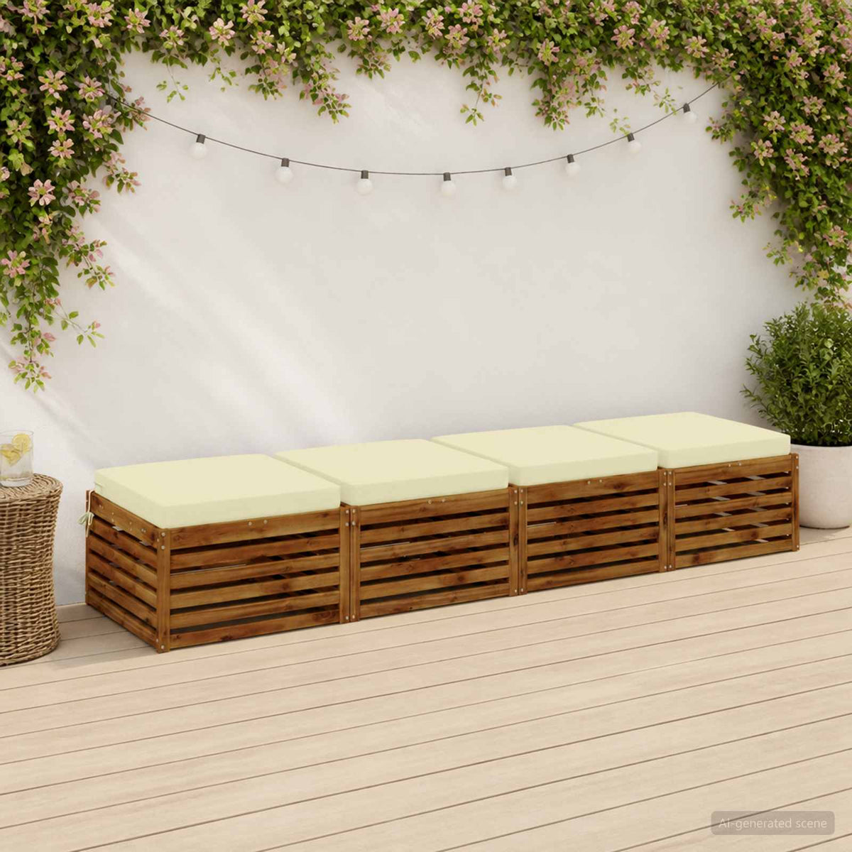 4-Piece Zitkussens SOEST 4 st 100% Polyester Crèmekleurig