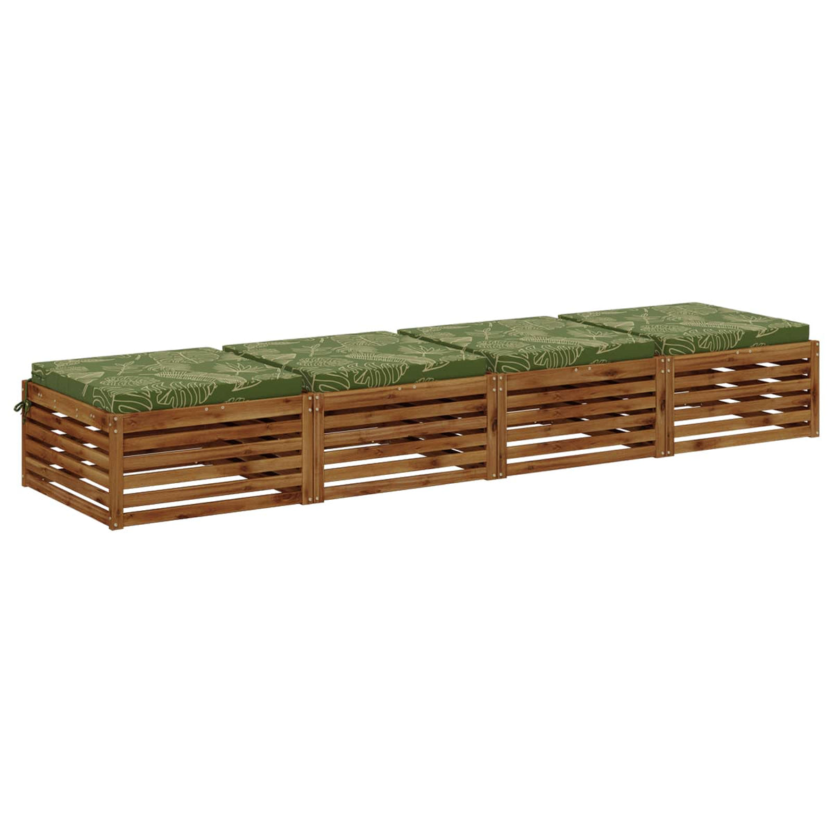 4-Piece Zitkussens SOEST 4 st 100% Polyester Bladontwerp