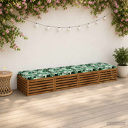 Zitkussens SOEST 4 stuks bladpatroon groen 100% polyester