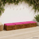 Stoelkussens 4 stuks roze 100% polyester
