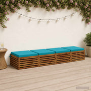Zitkussens 4 stuks turquoise polyester