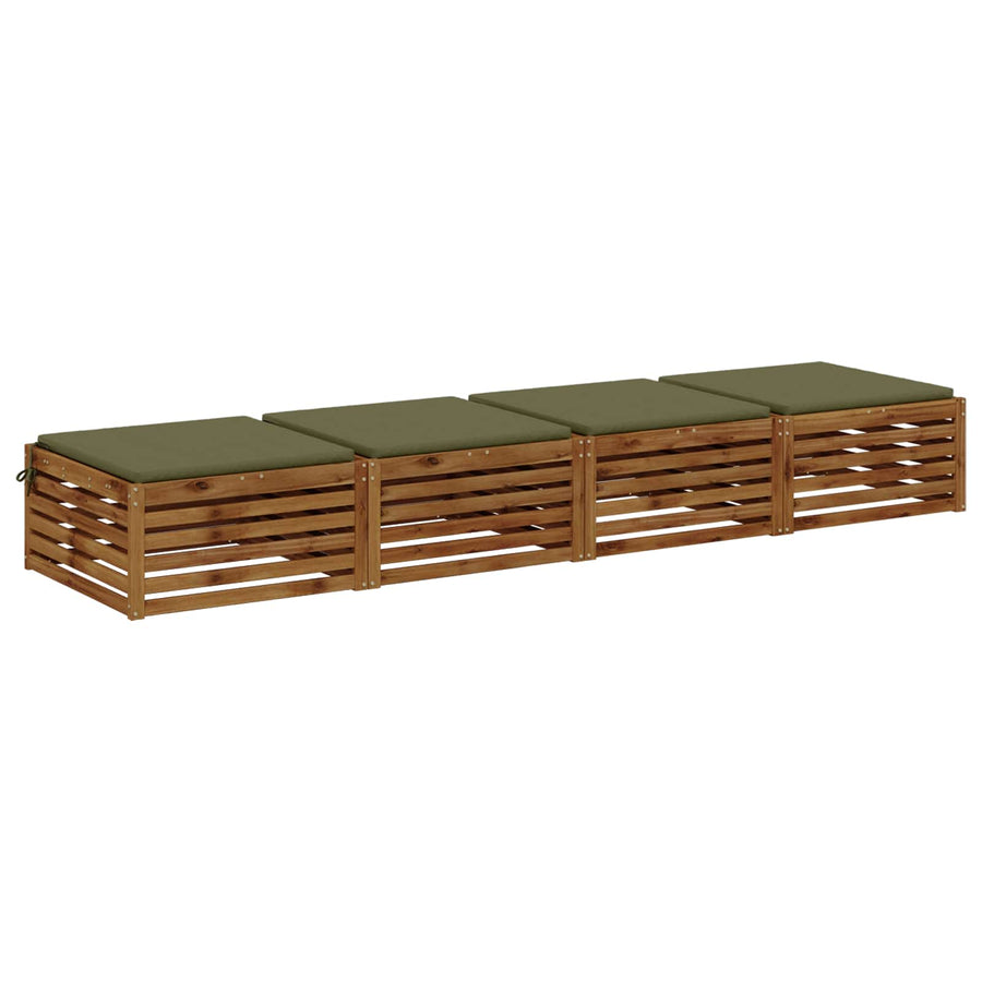 4-Piece Zitkussens SOEST 4 st 100% Polyester Olijfgroen