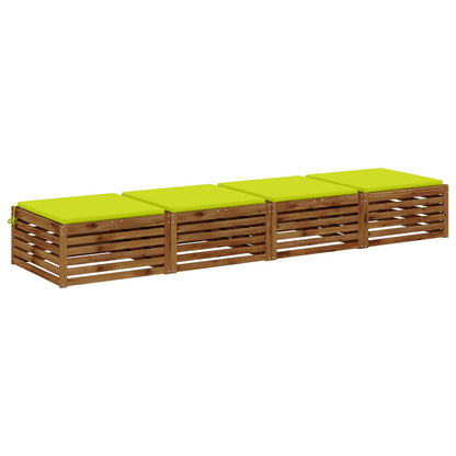 4-Piece Zitkussens SOEST 4 st 100% Polyester Helder groen