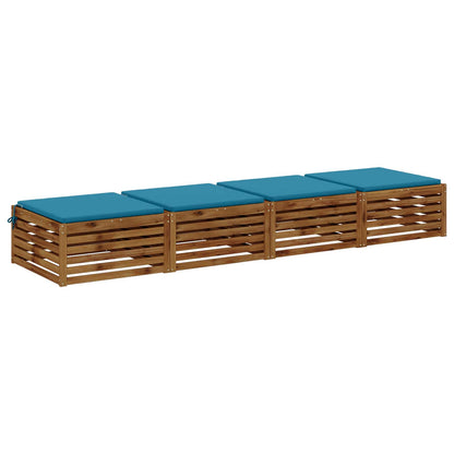 4-Piece Zitkussens SOEST 4 st 100% Polyester Lichtblauw