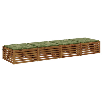 4-Piece Zitkussens SOEST 4 st 100% Polyester Bladontwerp