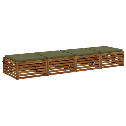 4-Piece Zitkussens SOEST 4 st 100% Polyester Olijfgroen