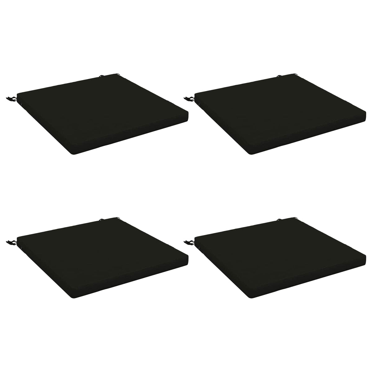 4-Piece Zitkussens SOEST 4 st 100% Polyester Zwart