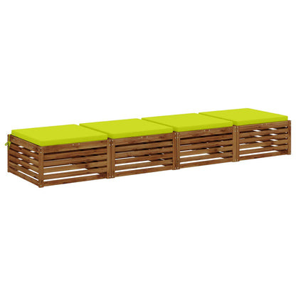 4-Piece Zitkussens SOEST 4 st 100% Polyester Helder groen