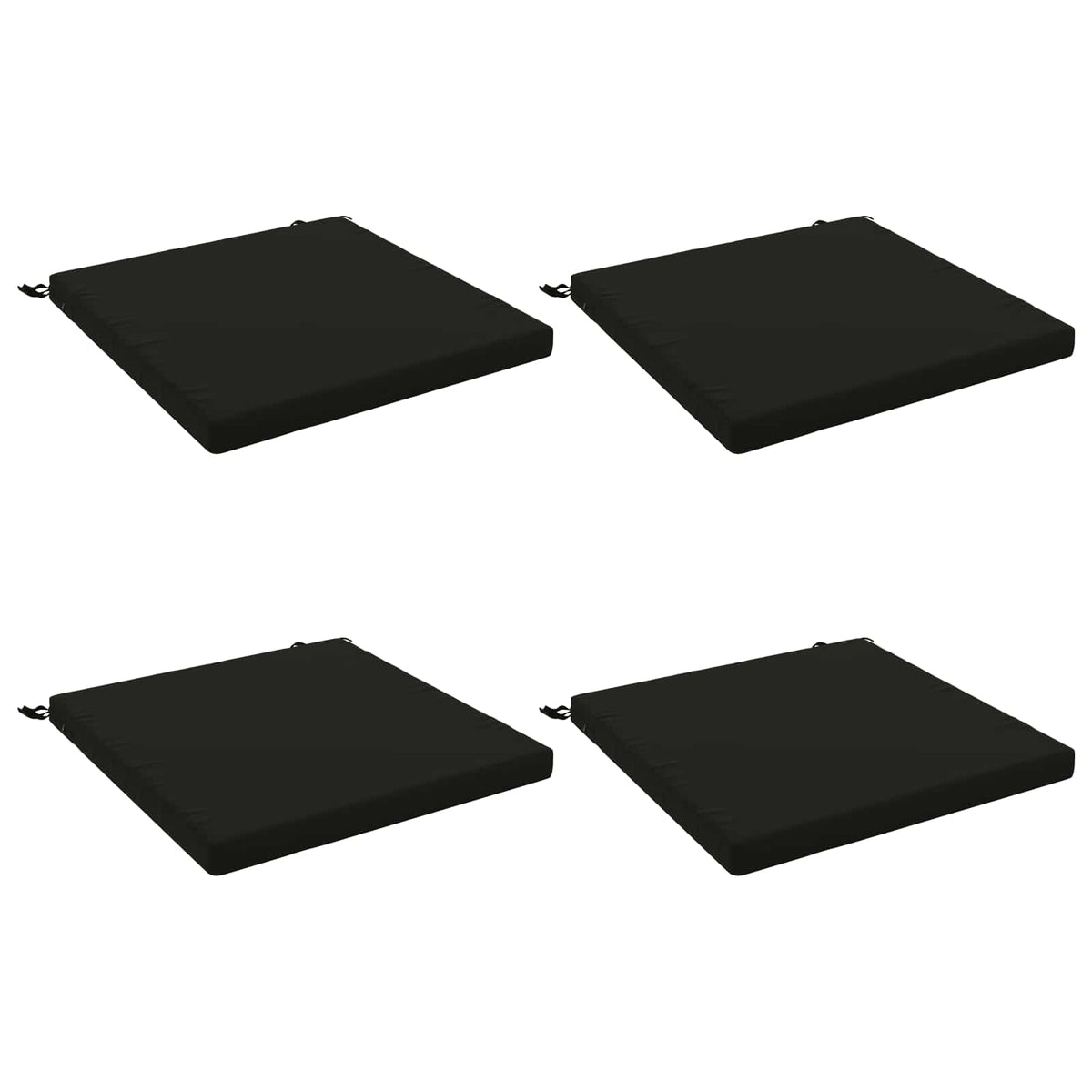4-Piece Zitkussens SOEST 4 st 100% Polyester Zwart