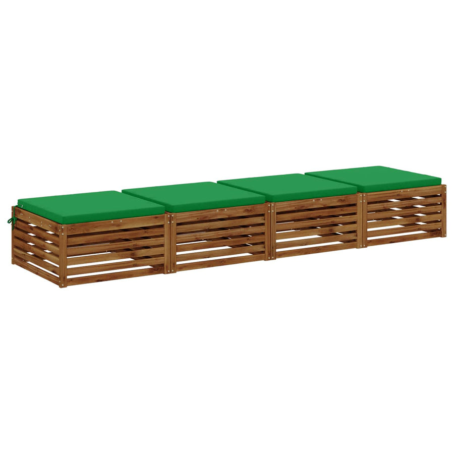 4-Piece Zitkussens SOEST 4 st 100% Polyester Groen