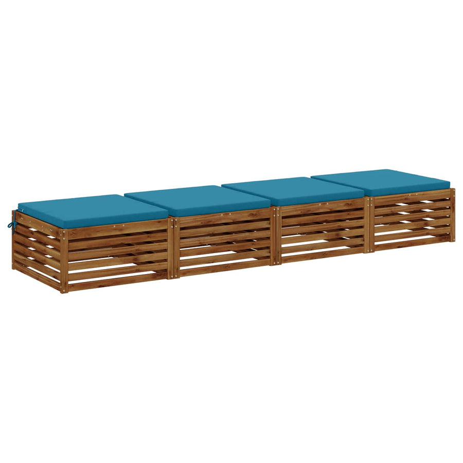 4-Piece Zitkussens SOEST 4 st 100% Polyester Lichtblauw