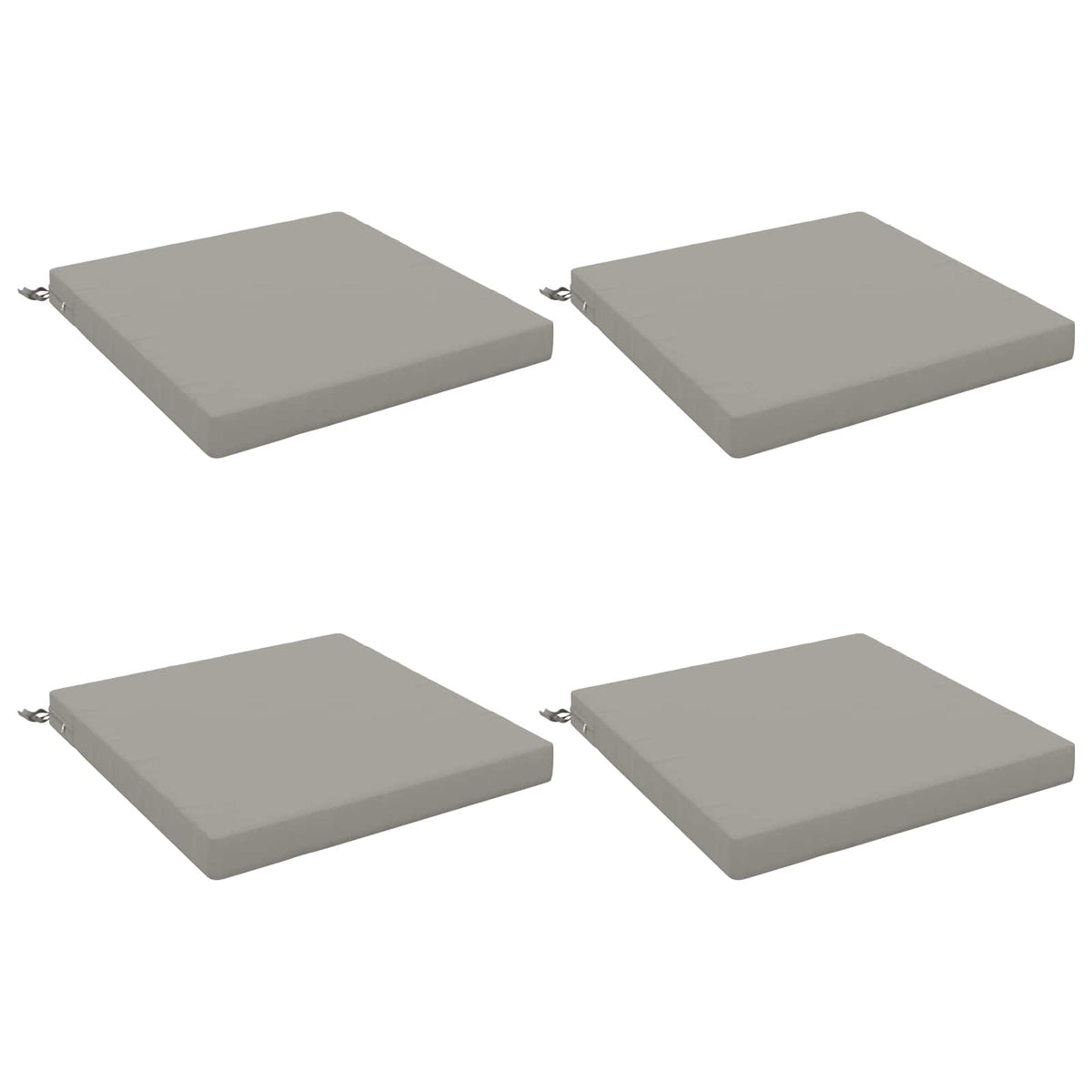 4-Piece Zitkussens SOEST 4 st 100% Polyester Grijs
