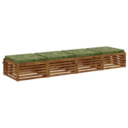 4-Piece Zitkussens SOEST 4 st 100% Polyester Bladontwerp