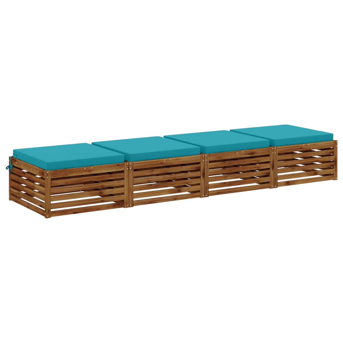 4-Piece Zitkussens SOEST 4 st 100% Polyester Turquoise