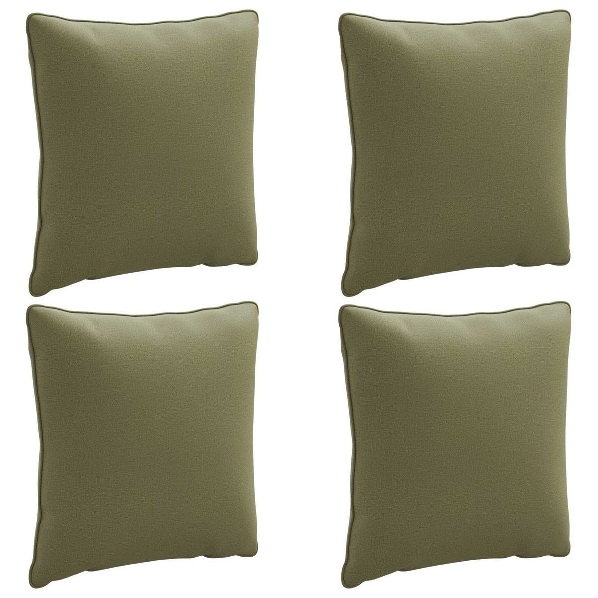 4-Delige Rugkussens PUTTEN 4 pcs 100% Polyester Olijfgroen