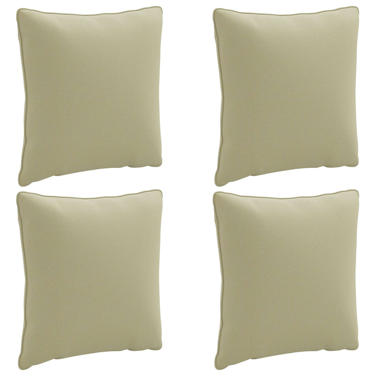 4-Delige Rugkussens PUTTEN 4 pcs 100% Polyester Lichtgroen