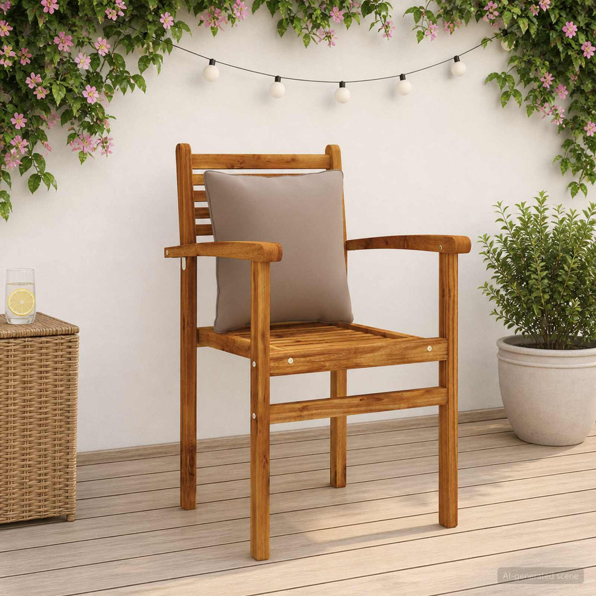 4-Delige Rugkussens PUTTEN 4 pcs 100% Polyester Taupe