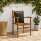 Rugkussens PUTTEN 4 stuks zwart 100% polyester