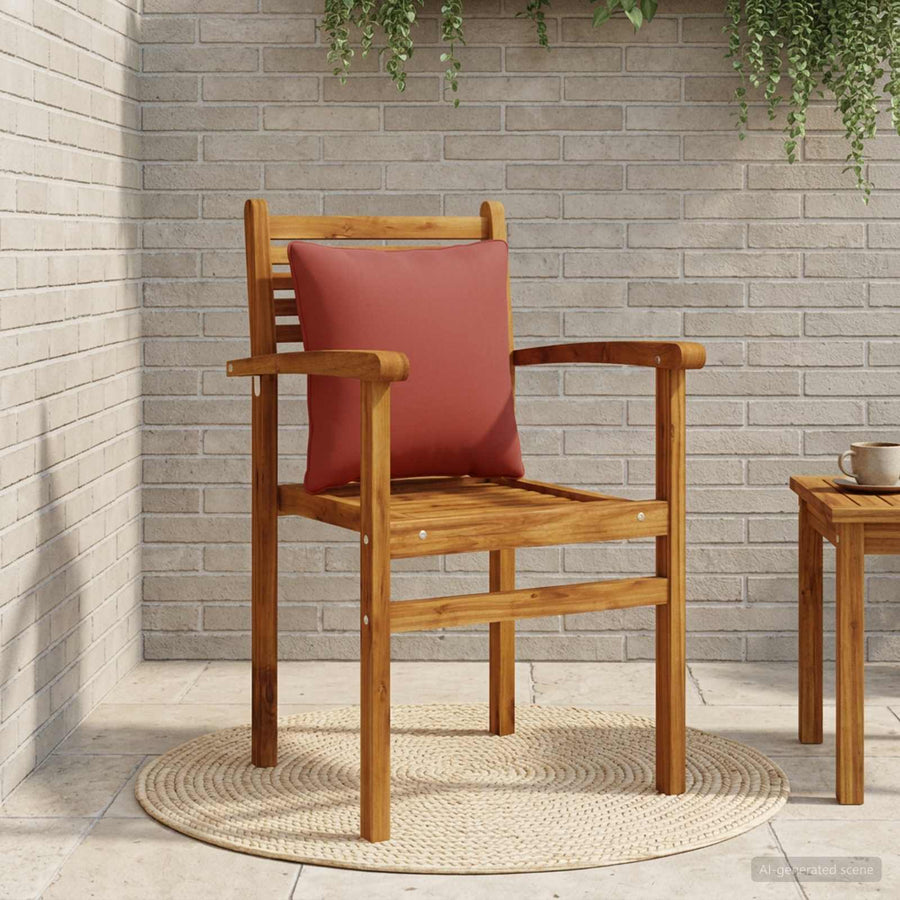1-Delig Rugkussen PUTTEN 100% Polyester Rood 40 x 40 x 15 cm
