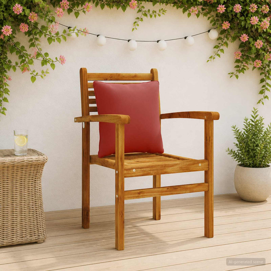 4-Delige Rugkussens PUTTEN 4 pcs 100% Polyester Rood