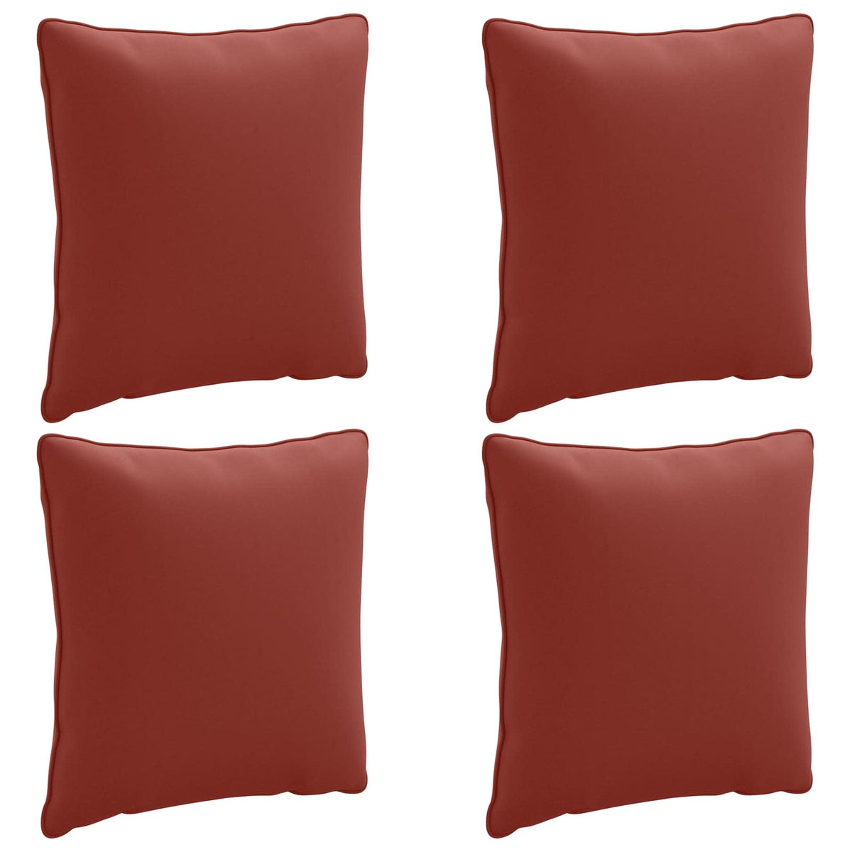 4-Delige Rugkussens PUTTEN 4 pcs 100% Polyester Rood