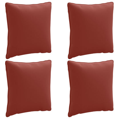 4-Delige Rugkussens PUTTEN 4 pcs 100% Polyester Rood