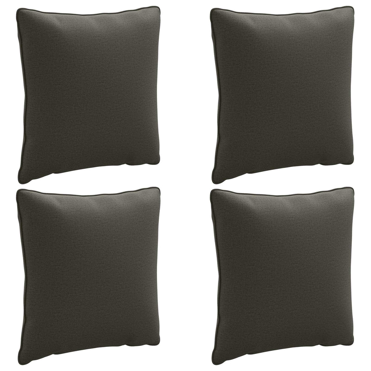 4-Delige Rugkussens PUTTEN 4 pcs 100% Polyester Antraciet