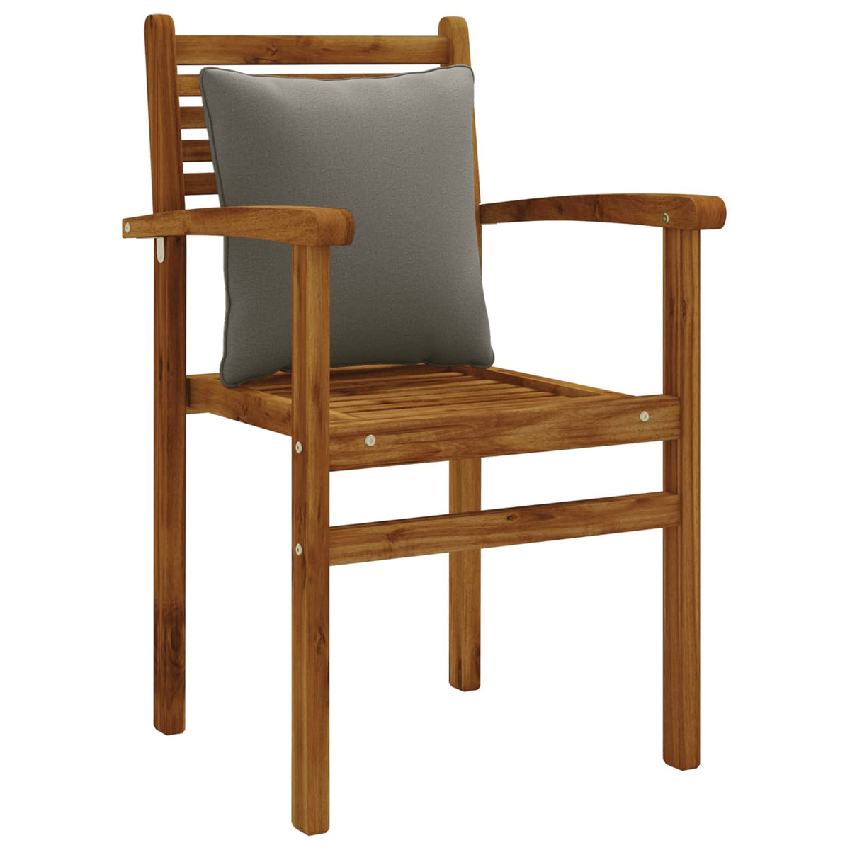 1-Delig Rugkussen PUTTEN 100% Polyester Grijs 40 x 40 x 15 cm