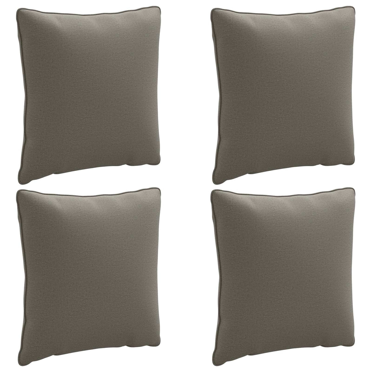 4-Delige Rugkussens PUTTEN 4 pcs 100% Polyester Grijs