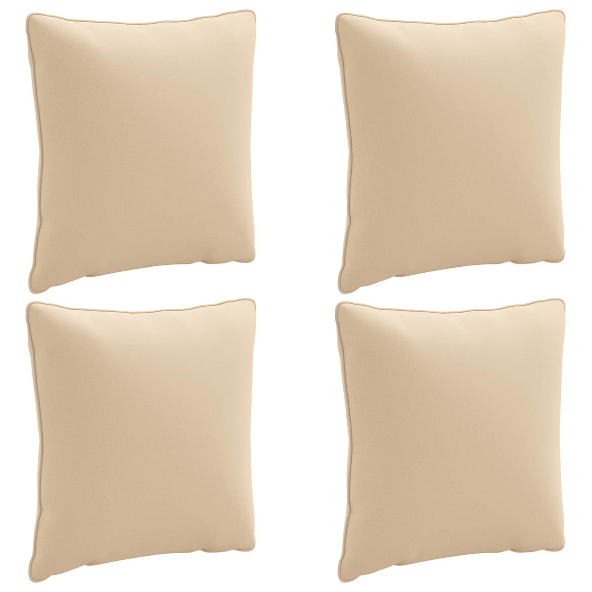 4-Delige Rugkussens PUTTEN 4 pcs 100% Polyester Crèmekleurig