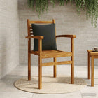 Rugkussen 40x40x15 cm zwart polyester