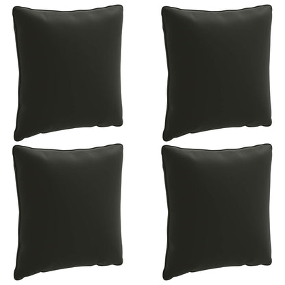 4-Delige Rugkussens PUTTEN 4 pcs 100% Polyester Zwart