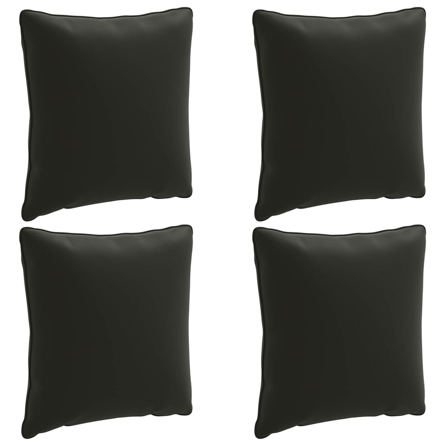 4-Delige Rugkussens PUTTEN 4 pcs 100% Polyester Zwart