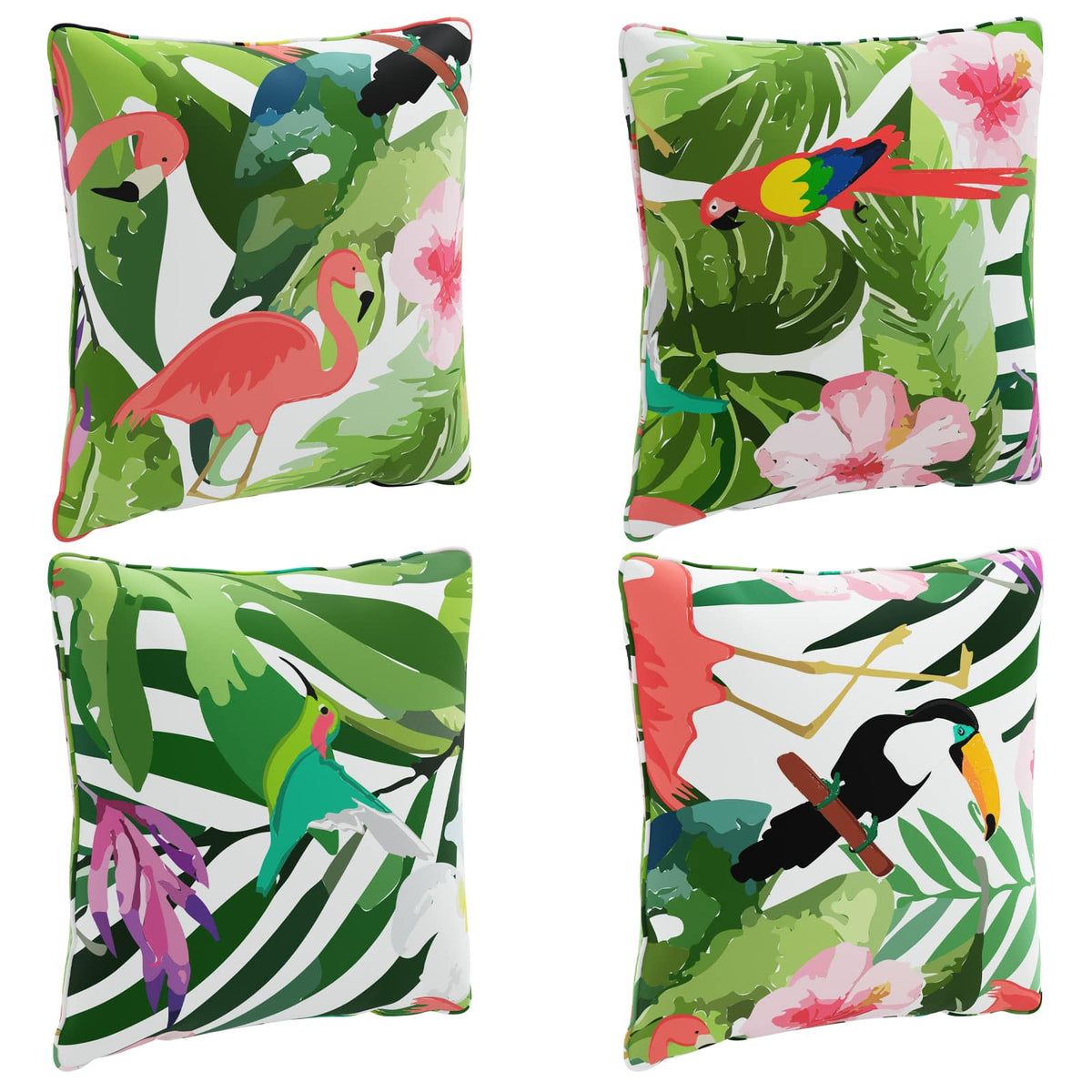 4-Delige Rugkussens PUTTEN 4 pcs 100% Polyester Meerkleurig