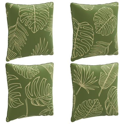 4-Delige Rugkussens PUTTEN 4 pcs 100% Polyester Bladontwerp