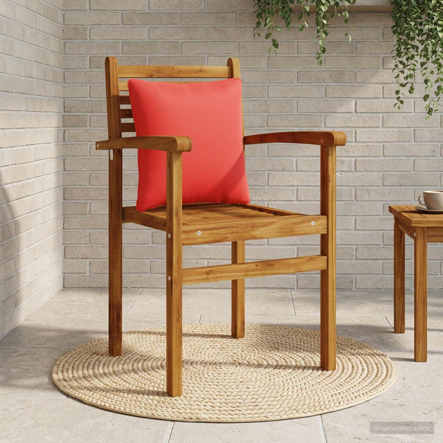 1-Delig Rugkussen PUTTEN 100% Polyester Rood 40 x 40 x 15 cm