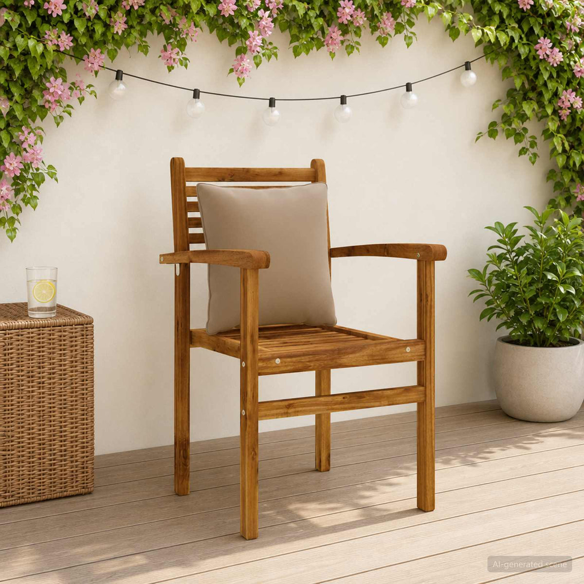 4-Delige Rugkussens PUTTEN 4 pcs 100% Polyester Taupe