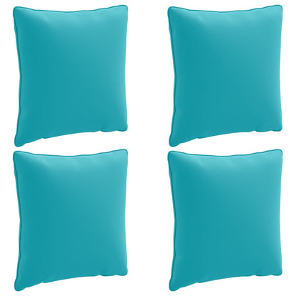 4-Delige Rugkussens PUTTEN 4 pcs 100% Polyester Turquoise