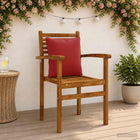 Rugkussens 4 stuks wijnrood polyester
