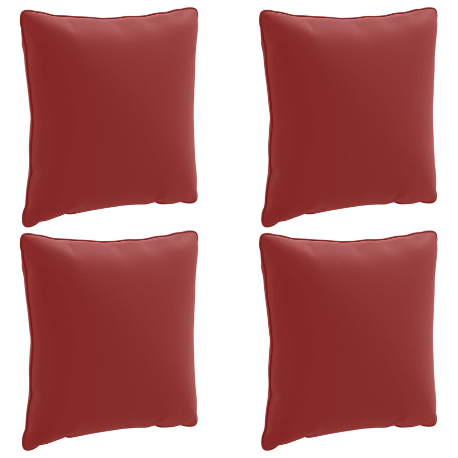 4-Delige Rugkussens PUTTEN 4 pcs 100% Polyester Wijnrood