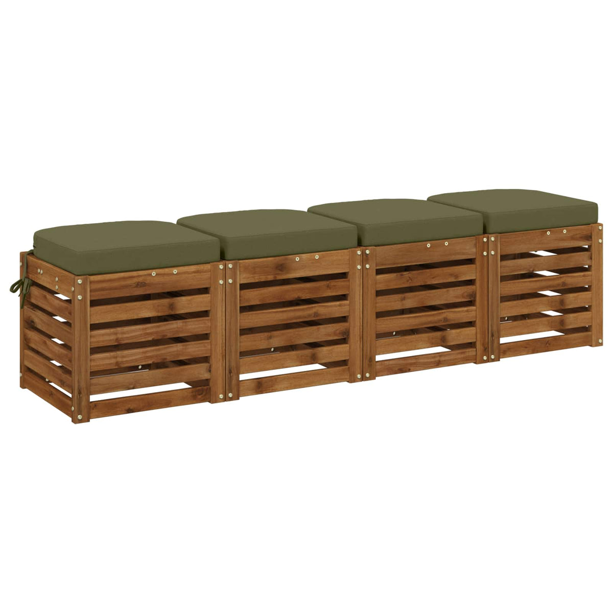 4-delige Zitkussens SOEST 4 pcs 100% Polyester Olijfgroen